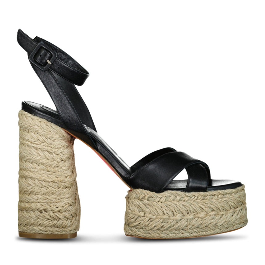 (Womens) Christian Louboutin Super Maria Linen Sole Black - Boinclo ltd - Outlet Sale Under Retail