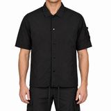 CP Company Chrome-R Short Sleeve Lens Overshirt in Black