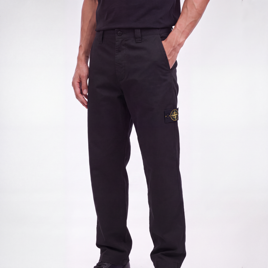 Stone Island Organic Cotton Ripstop Cargo Pants in Charcoal Grey