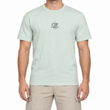 CP Company 30/1 Jersey Mini British Sailor Centred Logo T-Shirt in Misty Blue