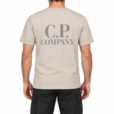 C.P. Company 30/1 Jersey Short Sleeve Left Chest Logo T-Shirt in Dove Grey
