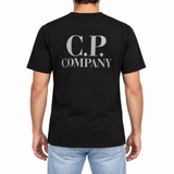 CP Company 30/1 Jersey Short Sleeve Logo T-Shirt in Black