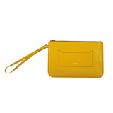 Burberry New Peyton Leather Clutch Bag in Yellow
