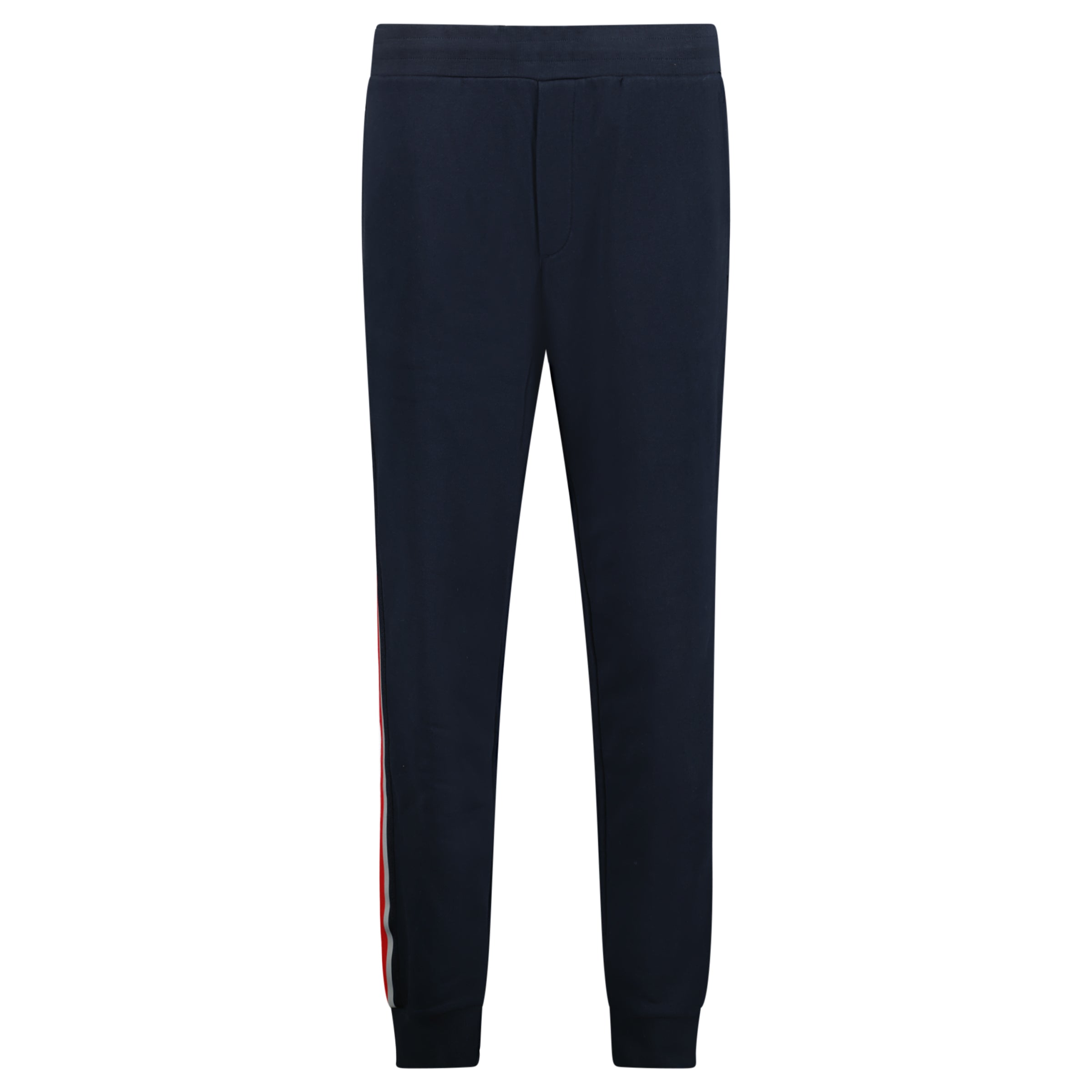 Moncler Logo Jogger Sweatpants Stripe Navy - Outlet Sale