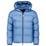 'Masac' Hooded Short Down Jacket Blue