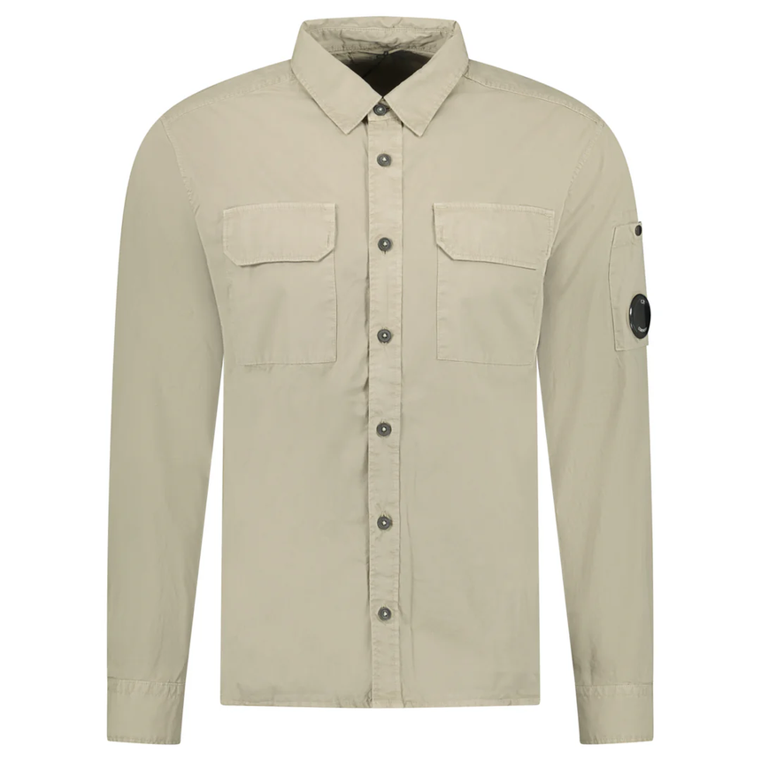 C.P. Company Arm Lens Overshirt in Beige