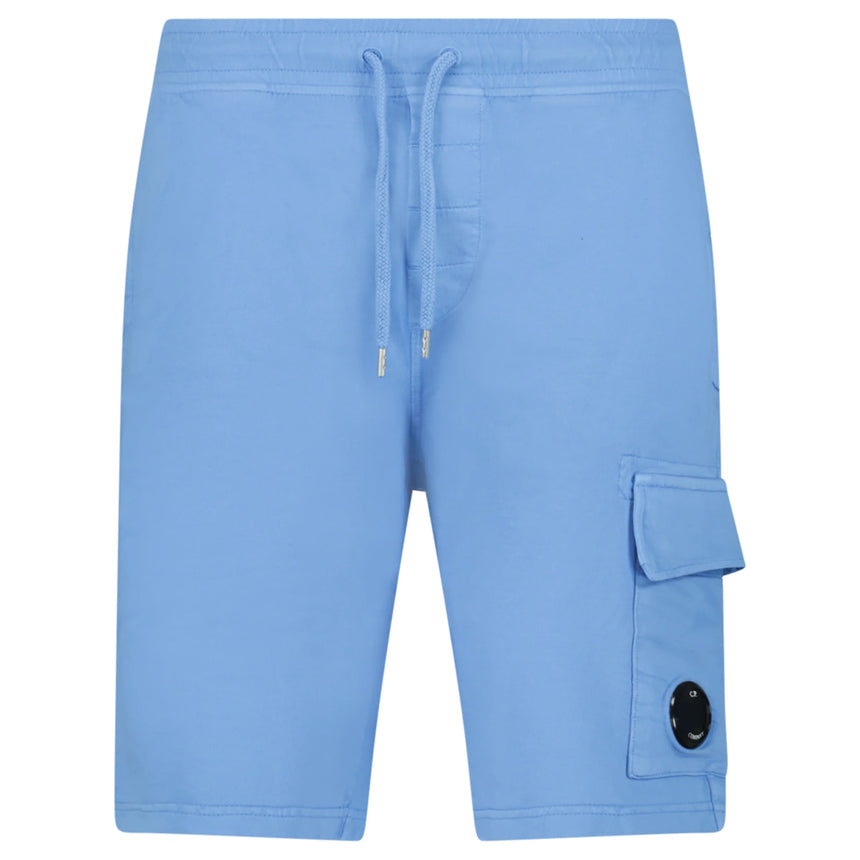 CP Company Light Fleece Lens Sweat Shorts Pacific Coast Blue