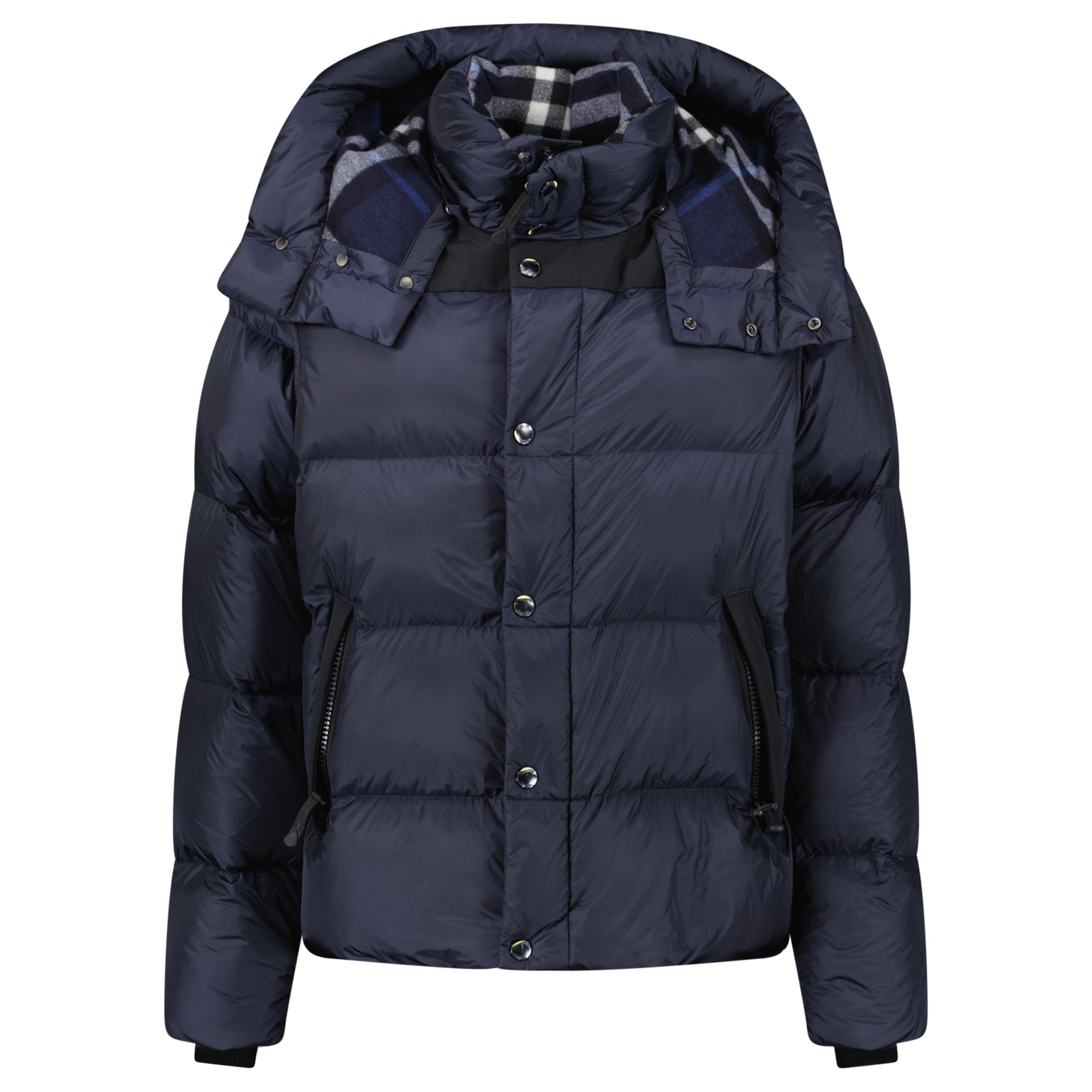 Color variation of Burberry 'Leeds' Detachable Sleeve Hooded Down Jacket Navy