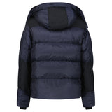 Burberry 'Leeds' Detachable Sleeve Hooded Down Jacket Navy