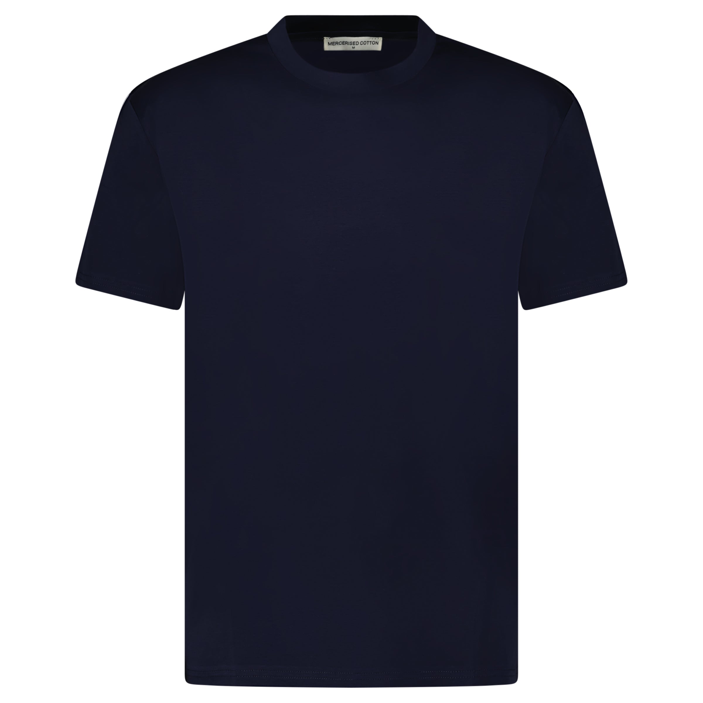 Color variation of Plain Label Mercerized Cotton T-Shirt Navy