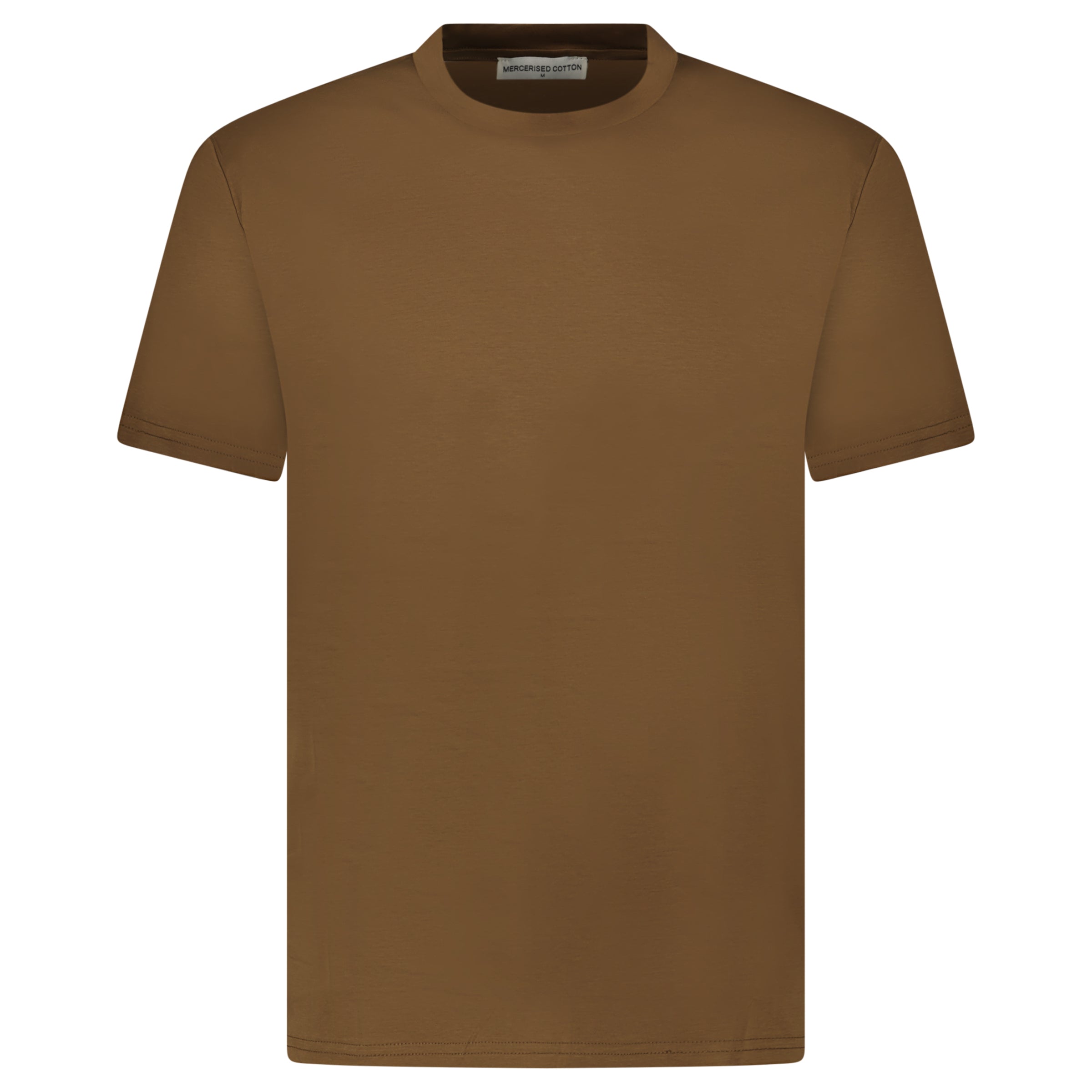 Color variation of Plain Label Mercerized Cotton T-Shirt Brown