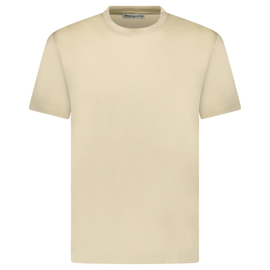 Plain Label Mercerized Cotton T-Shirt Yellow