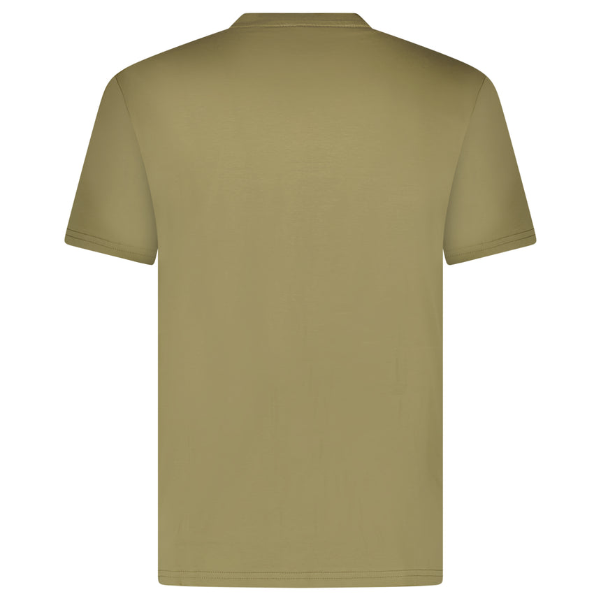 Plain Label Mercerized Cotton T-Shirt Khaki