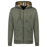 Burberry 'Hove' Check Hoodie Khaki
