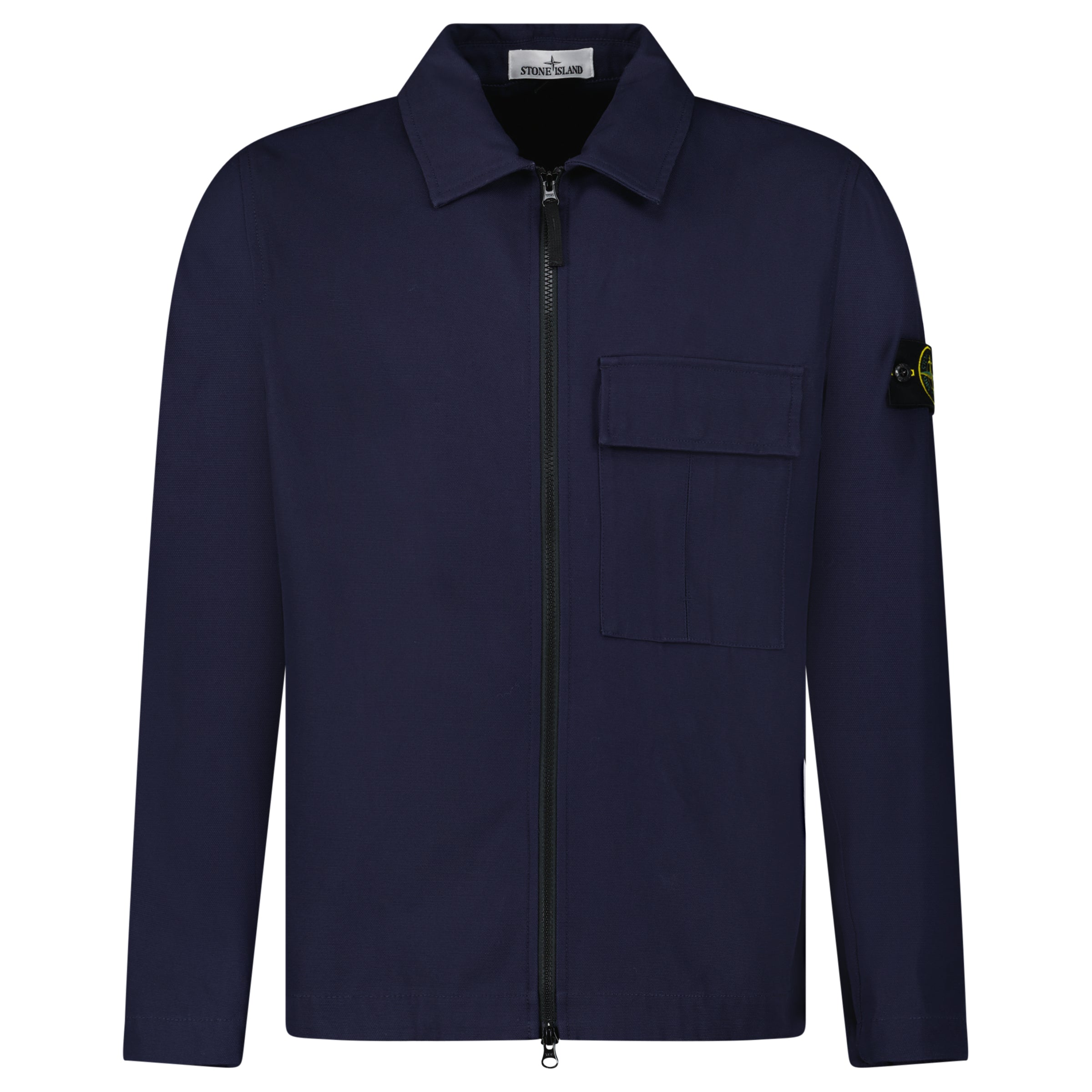 Color variation of Stone Island Zip Panama Cotton Overshirt in Navy