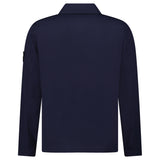 Stone Island Zip Panama Cotton Overshirt in Navy