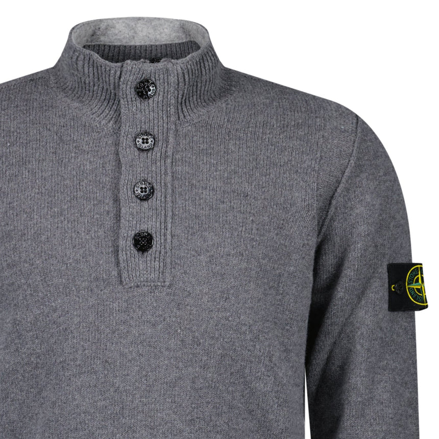 Stone Island Half-Zip Jumper in Cement Grey