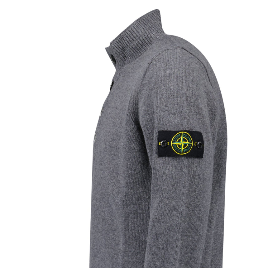 Stone Island Half-Zip Jumper in Cement Grey