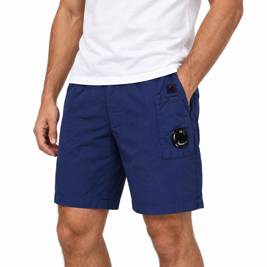 CP Company Flatt Nylon Lens Swim Shorts Blue Print