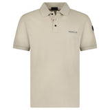 Moncler Short Sleeve Polo Shirt in Beige