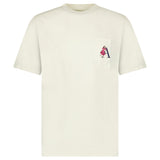 Aimé Leon Dore Embroidered ‘A’ Pocket T-Shirt in Silver Birch Grey