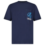 Aimé Leon Dore Monogram Pocket T-Shirt in Navy Blue