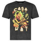 Casablanca “Music For The People” Printed T-Shirt in Black