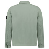 Stone Island Stretch Organic Cotton Twill Overshirt in Sage Green