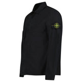 Stone Island Mercerised Organic Cotton Ripstop Overshirt in Black