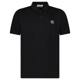 Stone Island Compass Badge Polo T-Shirt Regular Fit Black