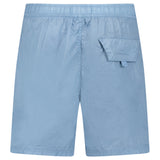 Stone Island Water Reactive Faded Camo Nylon Swim Shorts in Dust Blue