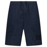 Stone Island All-Weather Cotton Canvas Ghost Cargo Shorts in Navy