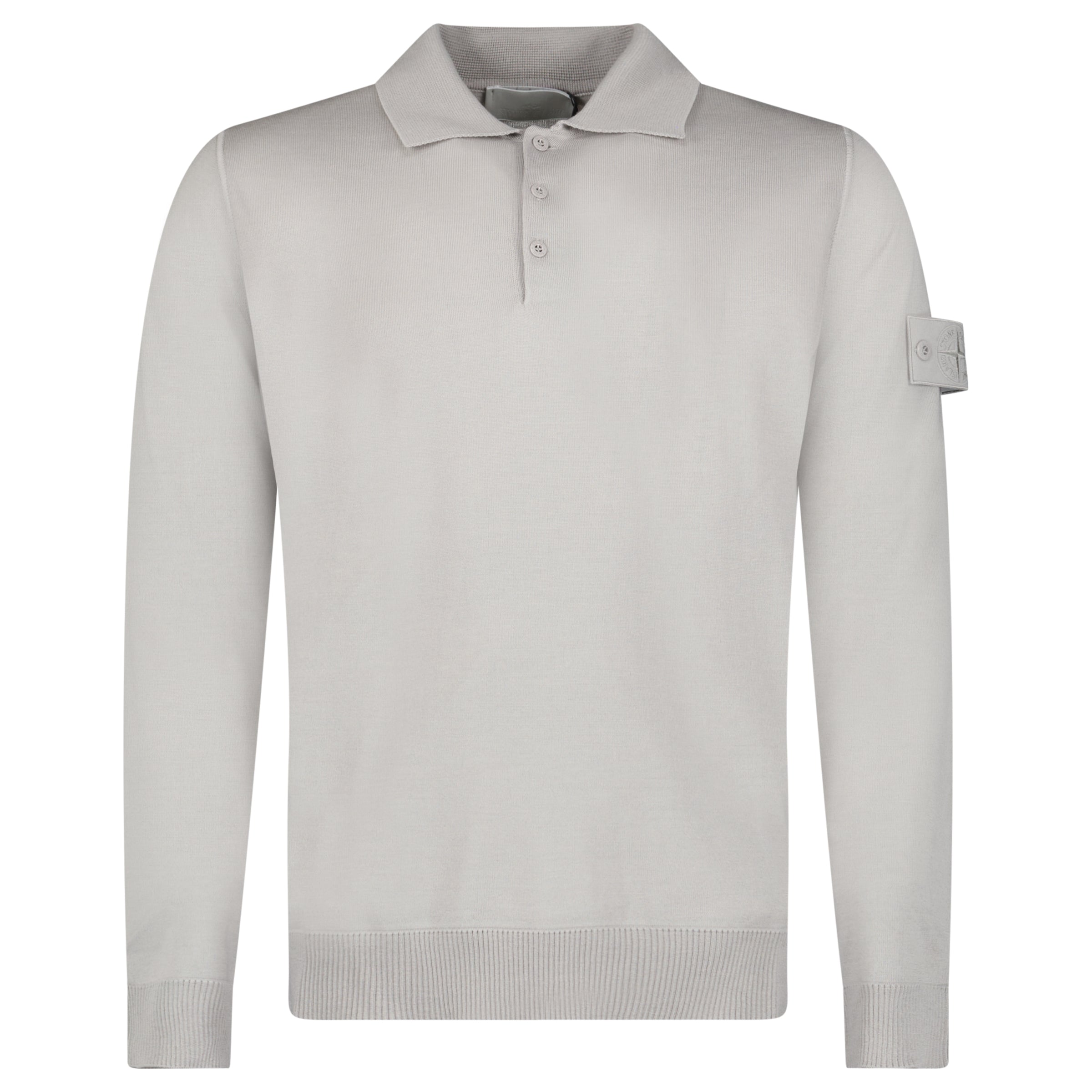 Color variation of Stone Island Ghost Wool Polo-Shirt Dust Grey