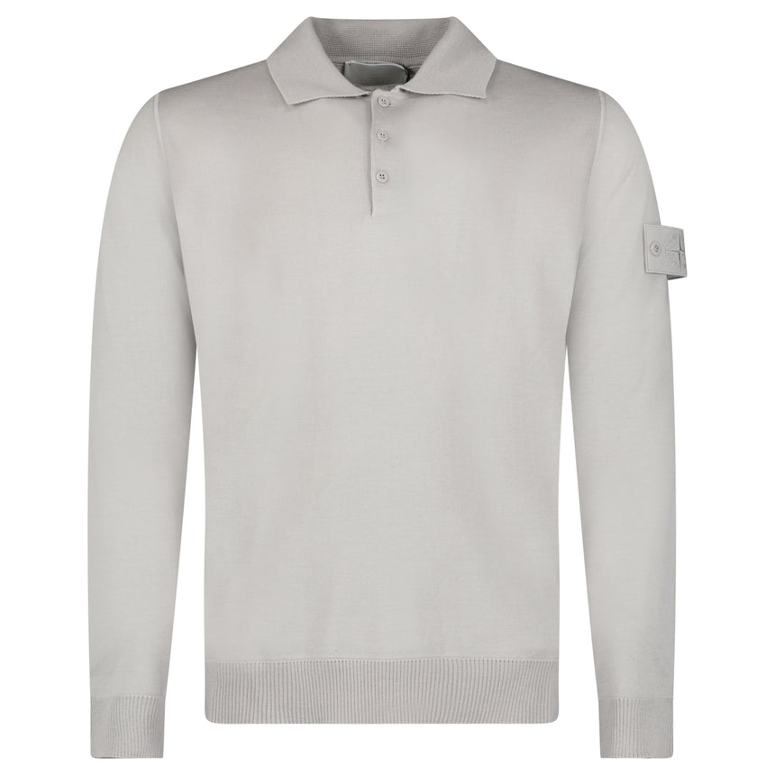 Stone Island Ghost Wool Polo-Shirt Dust Grey