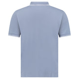 Stone Island Stripe Collar Polo T-Shirt Slim Fit Military Avio Blue