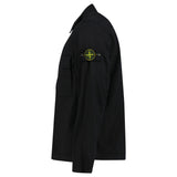 Stone Island Stretch Organic Cotton Twill Overshirt in Black