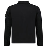 Stone Island Stretch Organic Cotton Twill Overshirt in Black