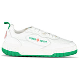 Casablanca Court Sneaker in White & Green