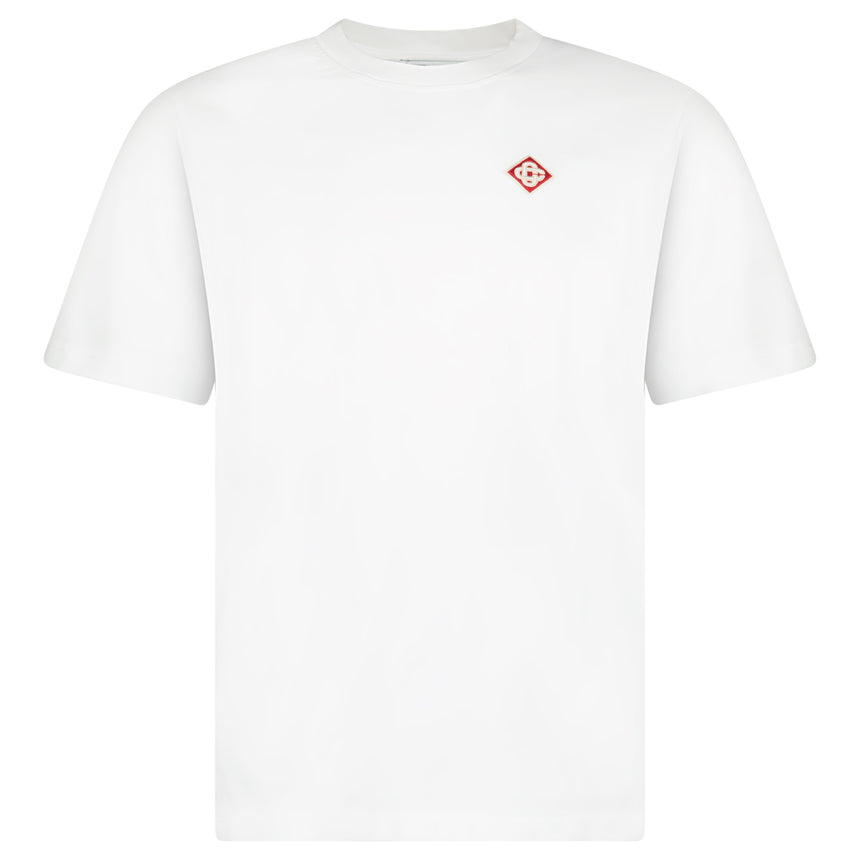 Casablanca Diamond Logo Short Sleeve T‑Shirt in White