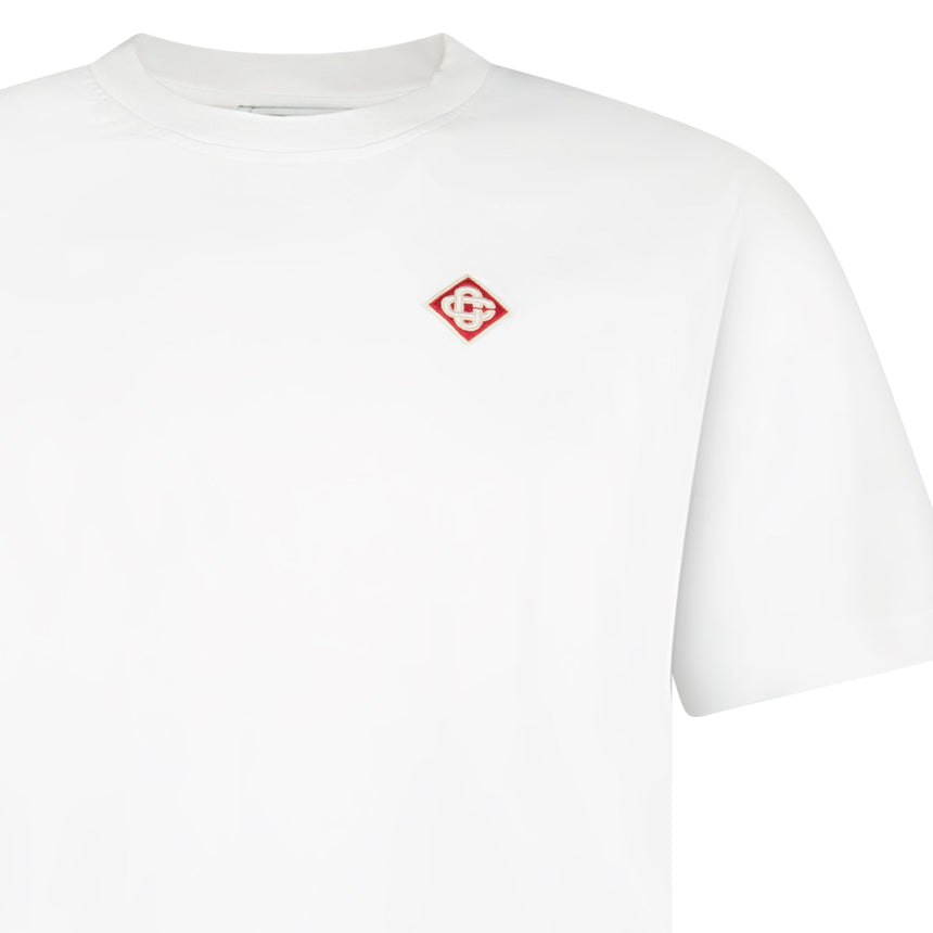Casablanca Diamond Logo Short Sleeve T‑Shirt in White