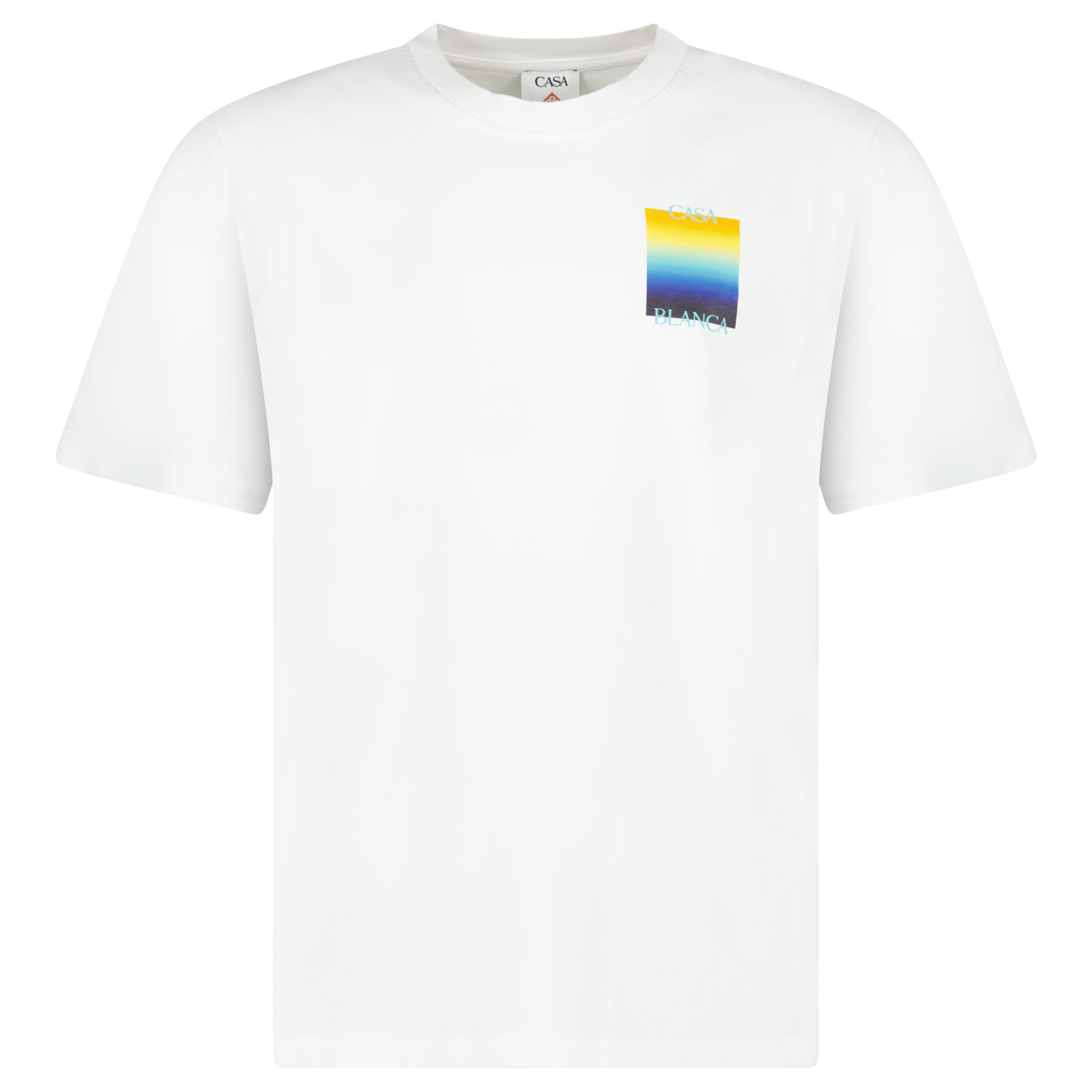 Color variation of Casablanca Gradient Square Logo Short Sleeve T‑Shirt in White