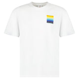 Casablanca Gradient Square Logo Short Sleeve T‑Shirt in White