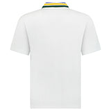 Casablanca Primary Stripe Knit Collar Classic Polo in Bright White