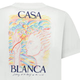 Casablanca Mushroom Goddess Printed T-Shirt in White