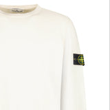 Stone Island Organic Cotton and Nylon Crewneck Jumper in Ivory