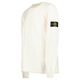 Stone Island Organic Cotton and Nylon Crewneck Jumper in Ivory
