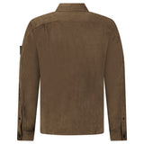 Stone Island Cotton Micro-Corduroy Overshirt in Shadow Brown