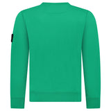 Stone Island Organic Cotton Fleece Crewneck Sweatshirt in Malachite Green