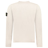 Stone Island Organic Cotton and Nylon Crewneck Jumper in Desert Beige