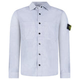 Stone Island Cotton Micro-Corduroy Overshirt in Avio Blue